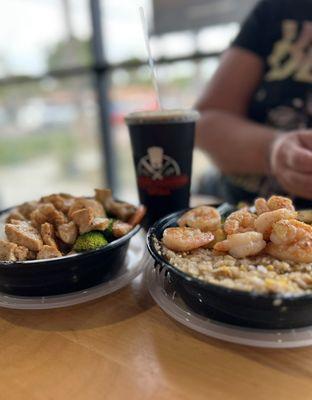 There was plenty of protein in each bowl.