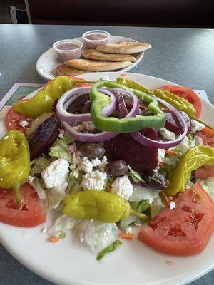 Greek salad + pita