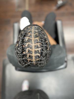 Ig @mz.tanosha... Natural two strand twist with barrel rows