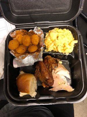 This was so good! Lots of food for a good price! The chicken was really moist and hot! Loved it