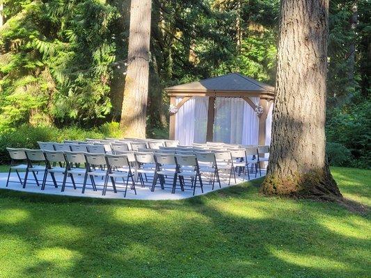 Gazebo decorated for a wedding