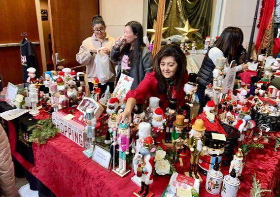 Nut Crackers and Christmas ornaments for sale at the Jackson Theater Lobby, Ohlone College - Nut Cracker Suite