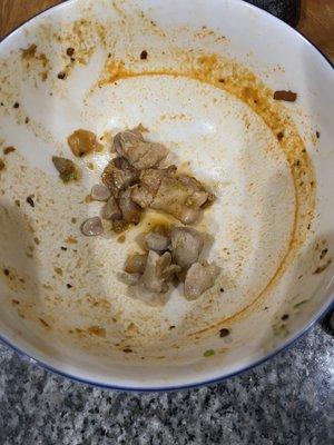 Pork feet bones in my menudo