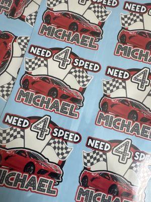 Stickers I had made.