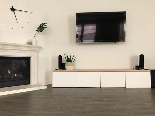 Wooden top for entertainment center