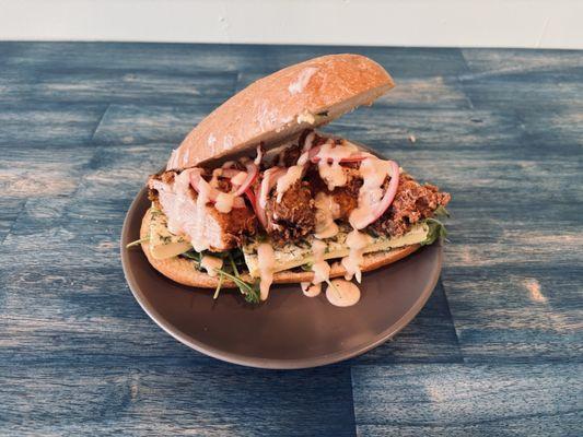 Fried Chicken Breakfast Sandwich