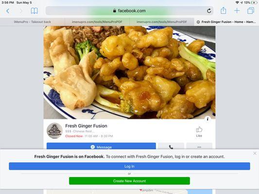 General Tso's Chicken combo