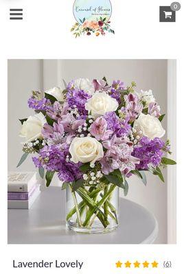 Lavender Lovely standard size per website.