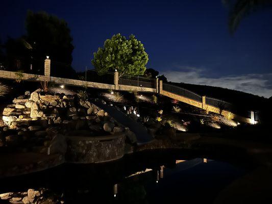 We offer lighting services! Ditch the solar lights and get hard wire lighting to have efficient and quality lighting.