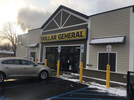 Nice parking lot and two ways to get in and out.