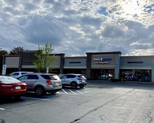 Left side of strip mall