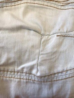 This is how they hemmed my jeans!!!