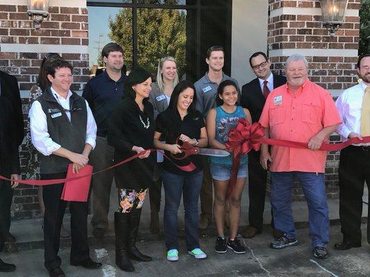 Grand opening ribbon cutting.