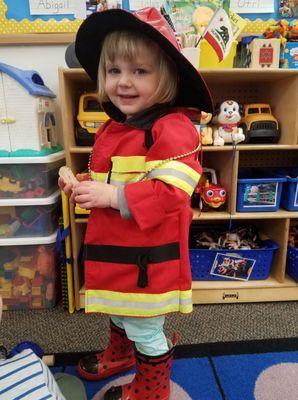 The dress-up corner is always a hit at preschool!