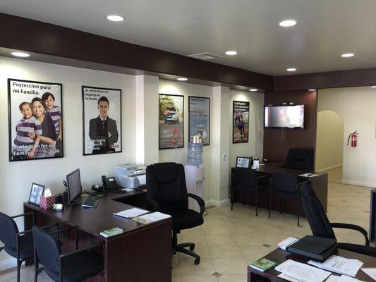 Very nice clean office has kids play area TV