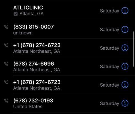 Last week calls