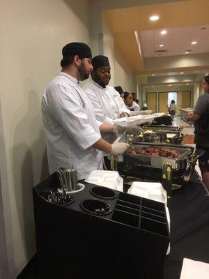 10/17/17 Tuesday dinner. Tonights menu: Beef Tenderloin, fresh mashed potatoes, asparagus, sourdough bread, Black Forest Cake, pink lemonade