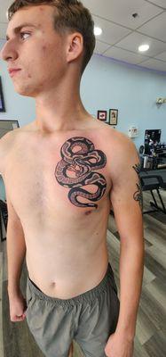 Snake traditional tattoo