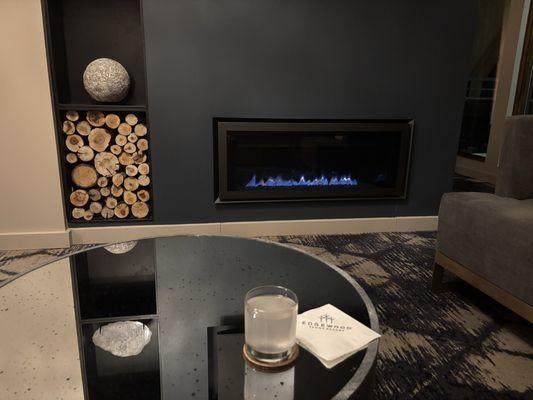 Fireplace in living room