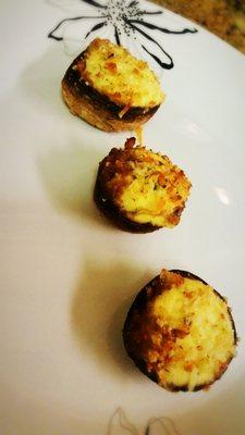 A stuffed mushroom appetizer from HDCSD. Simple, yet pretty amazing!