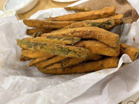 Best fried zucchini around!! pro tip: get it extra crispy and extra seasoning on the side with a side of ranch