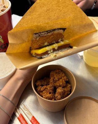 Curry Croquette and Karaage meal combo
