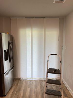 Installed blinds for my sliding glass door.