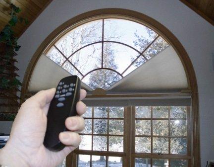 Motorized Shade for Arch