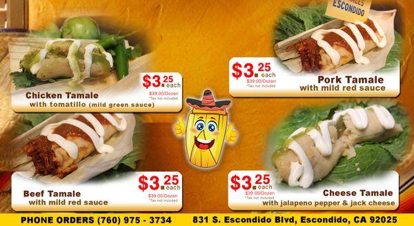 Tamale Menu