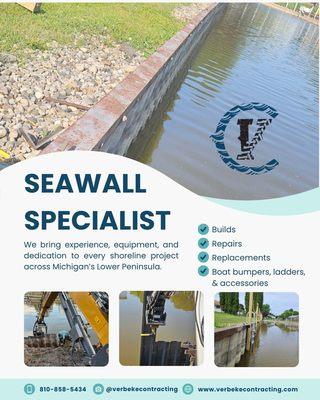 Verbeke Contracting Your Seawall Specialist