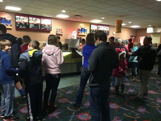 Crowd for the snacks