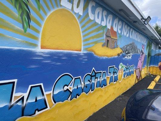 Outside with new name.