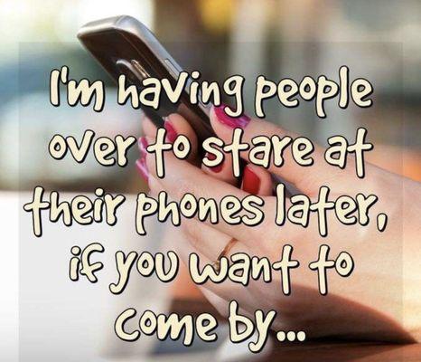 Great quote from the management department the receptionist here is glued to her phone.