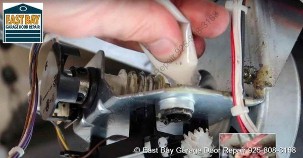 Lubricating a garage door in Concord, CA