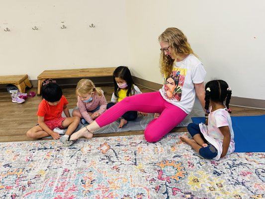 Some days, the chimes get passed with our toes