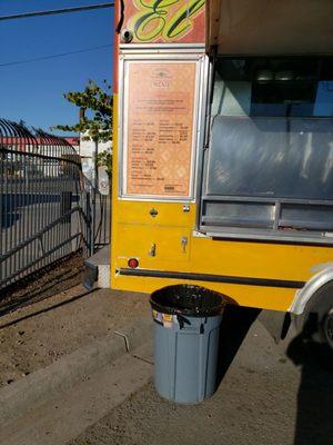 The menu of the food they offer.