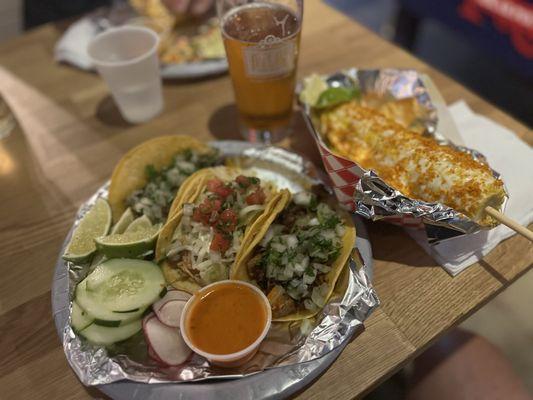 Dos Carnales Tacos and Street Corn with The Precious One