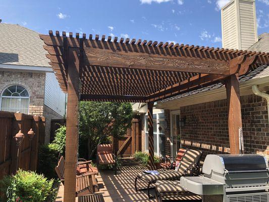 Patio cover before. Seminole Ct. Carrollton, TX
