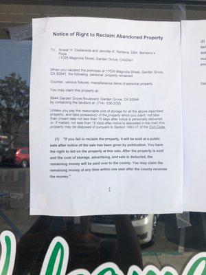 So yeah, this place is no longer open