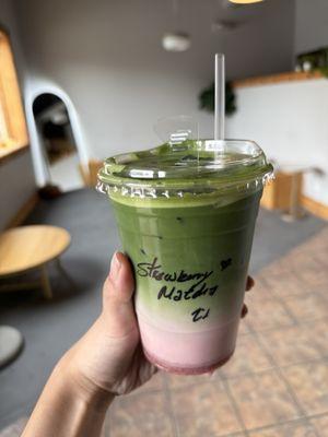 Strawberry matcha