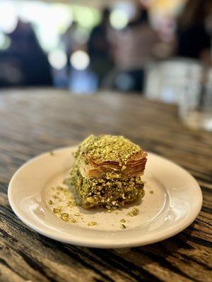 Pistachio baklava. Perfection. Not overly sweet.
