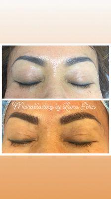 Microblading on top of old Tattoo makes your eyebrows look very natural