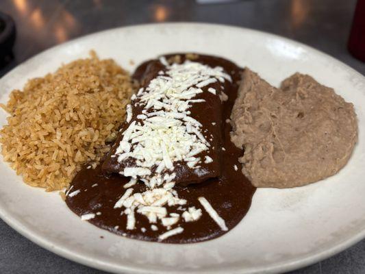 The best mole enchiladas! They taste like grandma used to make them, yum!! The cook definitely knows what he's doing.