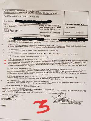 Medical Billing Fraud, Jan O Westman and Agency of Credit Control  , illegal balanced billing and fraud billing