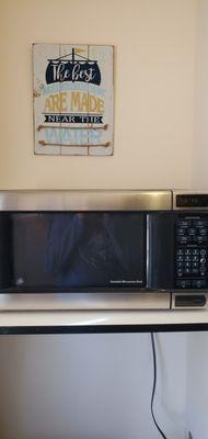 A shared Microwave is at one end of the hallway. We do not supply coffee or breakfast.