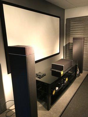 Audition our new Definitive Technology Home Theater, super powerful with 92" Screen for 4K movie theater experience