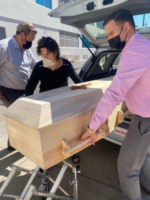 Danielle and the team at Gormley and Sons at delivery.