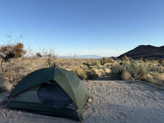 Tent camping at Site #2