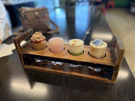 Mixed flight coffee and Matcha