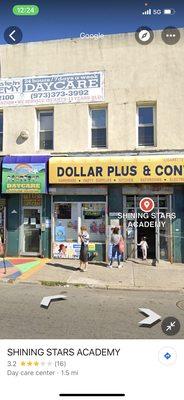 Location next to the dollar store